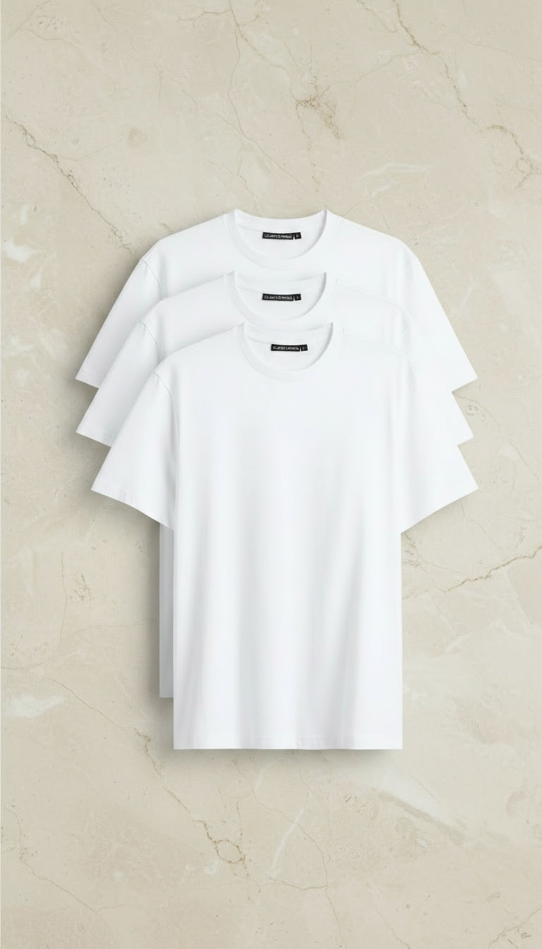 Clarté T-Shirt 3-Pack – Pure White