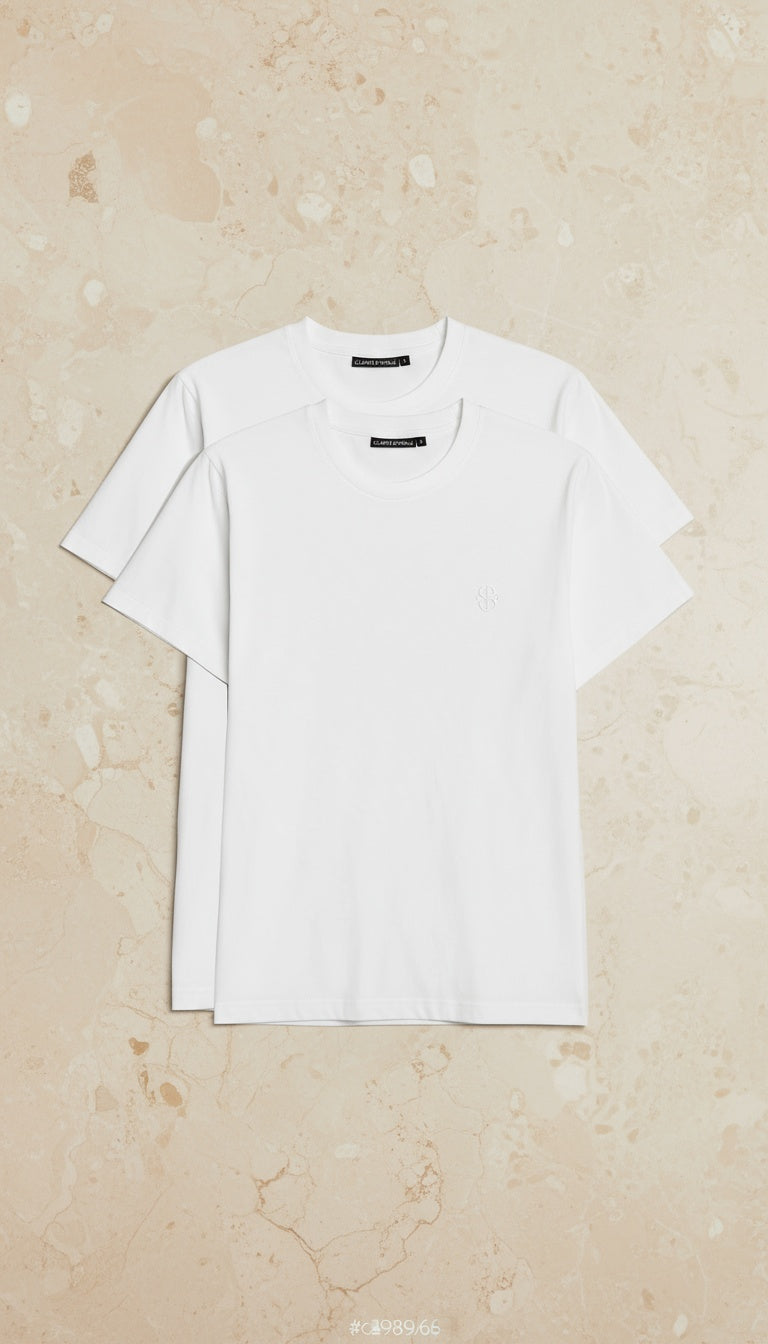 Clarté T-Shirt 2-Pack – Pure White